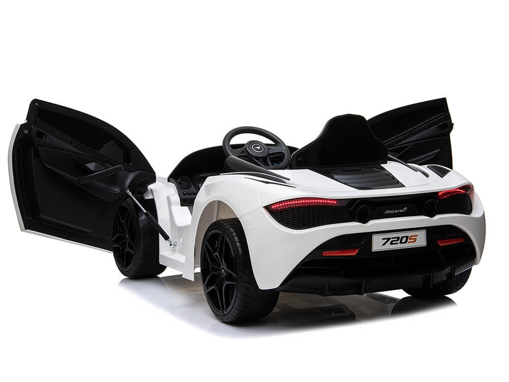 McLaren 720S 12V Kids Electric Ride On Car w/ Remote Control - Painted White