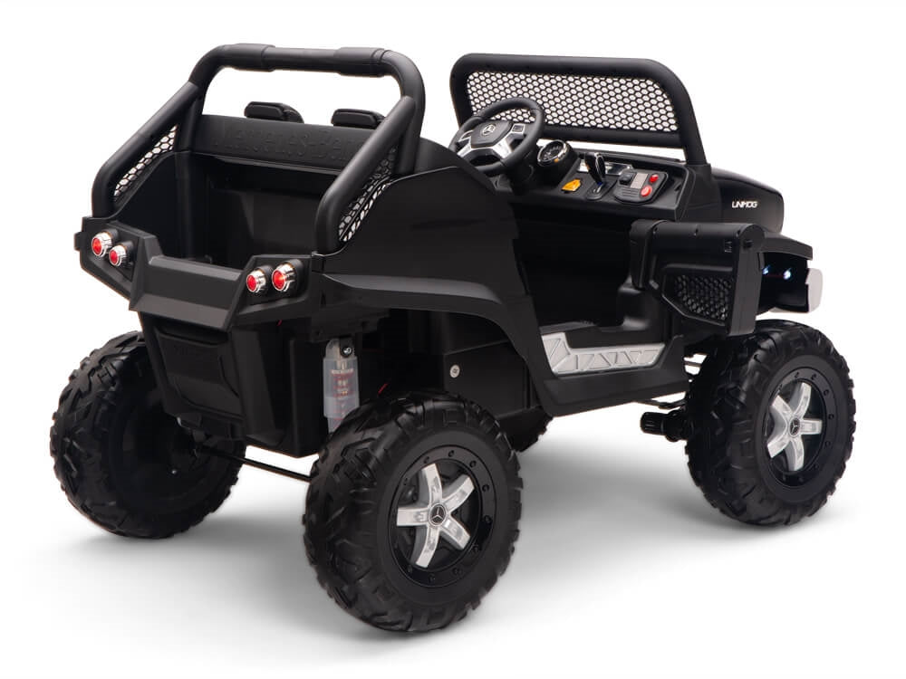 24V Mercedes Benz UNIMOG Kids Ride On UTV with Remote - Black
