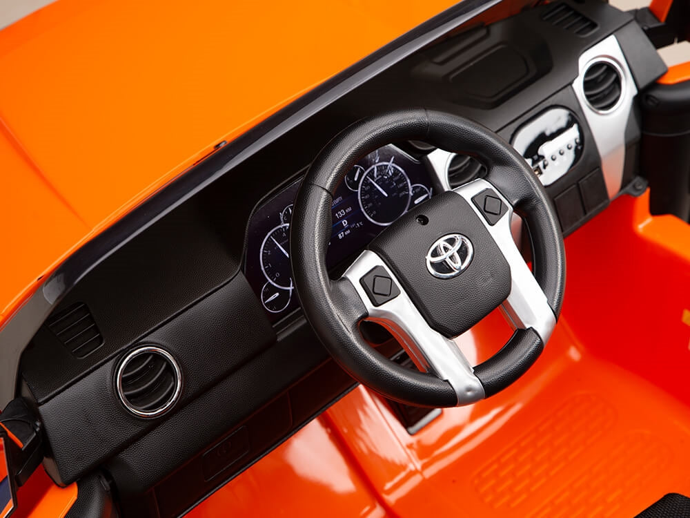 12V Kids Battery Powered Remote Control SPECIAL EDITION Toyota Tundra Ride On Truck - Orange