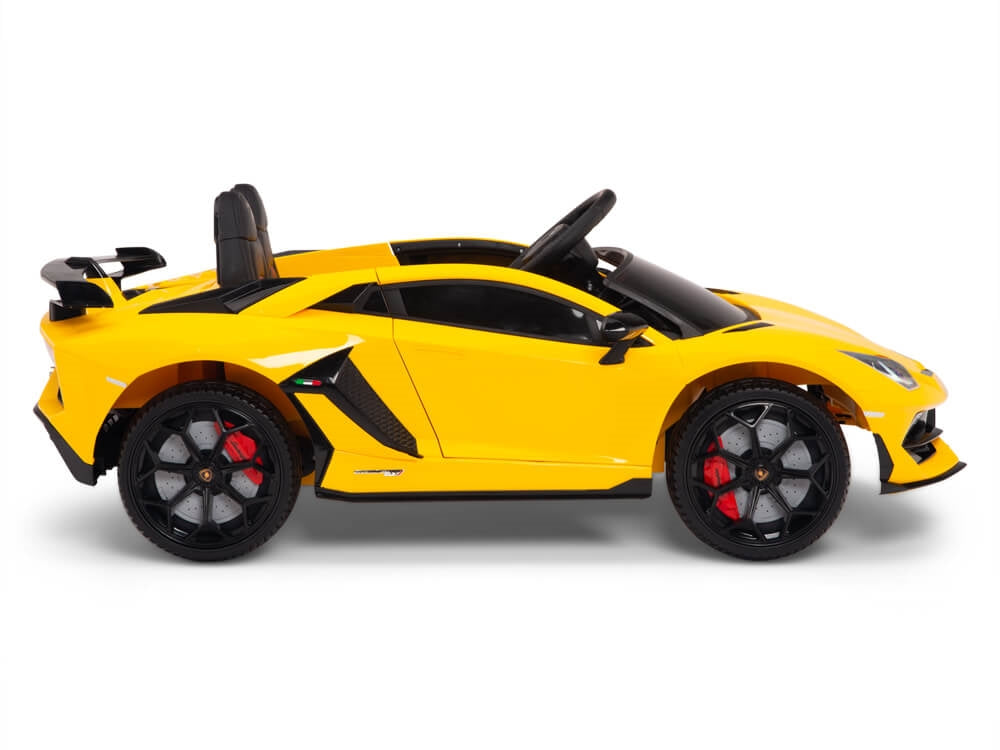 12V Lamborghini Aventador SVJ Kids Ride On Sports Car with Remote - Yellow