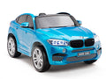 Two Seat BMW X6M Kids 12V Ride On Car with Remote - Blue