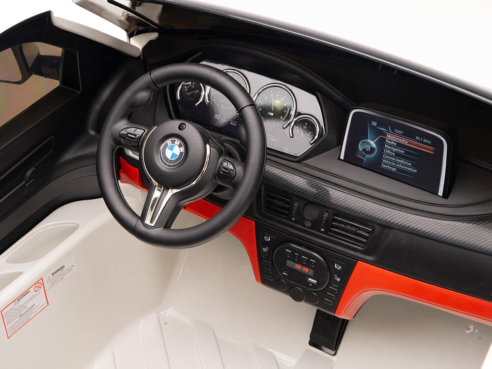 Two Seat BMW X6M Kids 12V Ride On Car with Remote - White