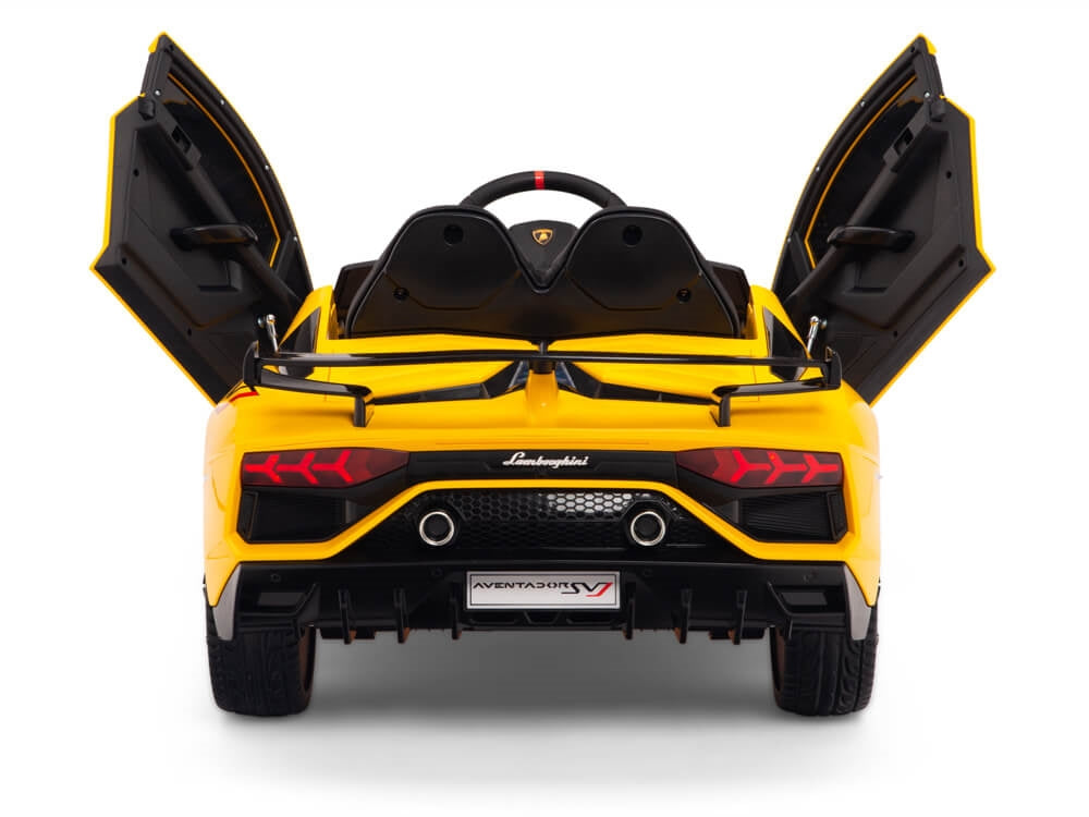 12V Lamborghini Aventador SVJ Kids Ride On Sports Car with Remote - Yellow