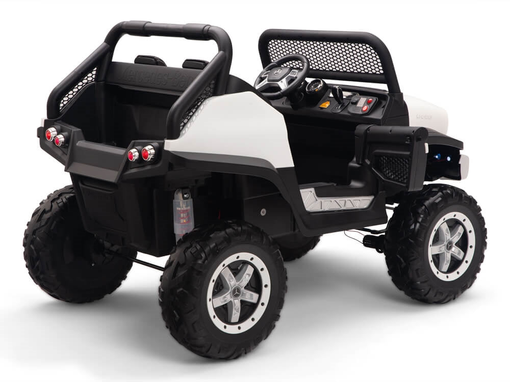 24V Mercedes Benz UNIMOG Kids Ride On UTV with Remote - White