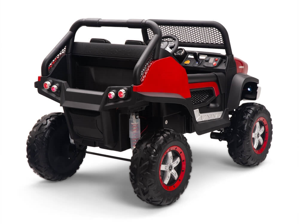24V Mercedes Benz UNIMOG Kids Ride On UTV with Remote - Red