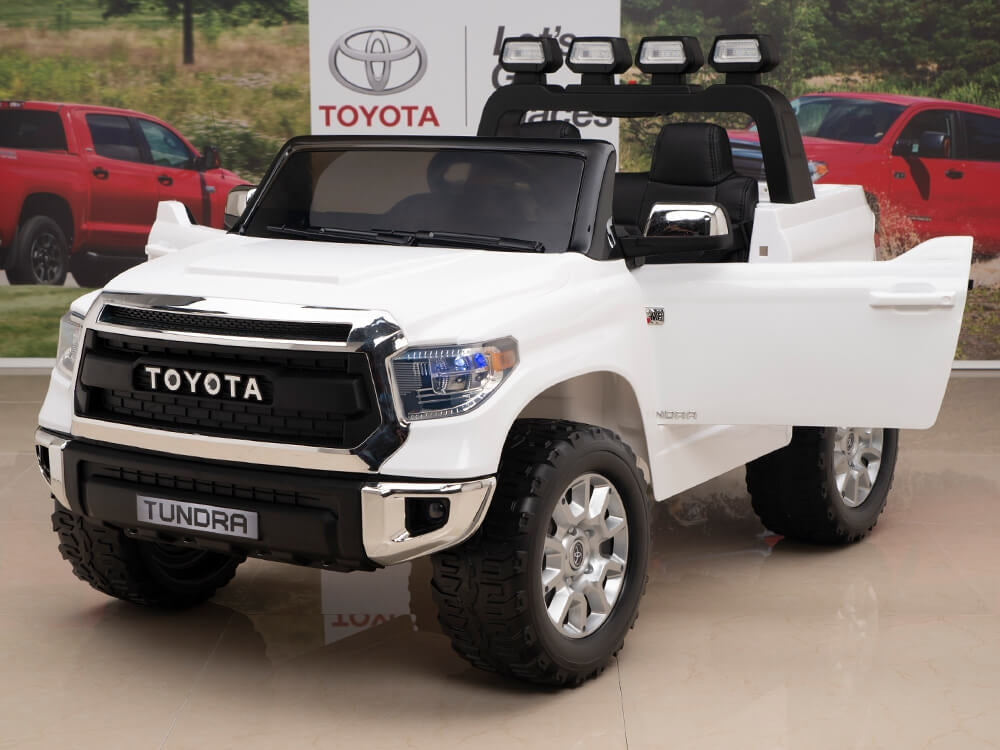 12V Kids Battery Powered Remote Control SPECIAL EDITION Toyota Tundra Ride On Truck - White