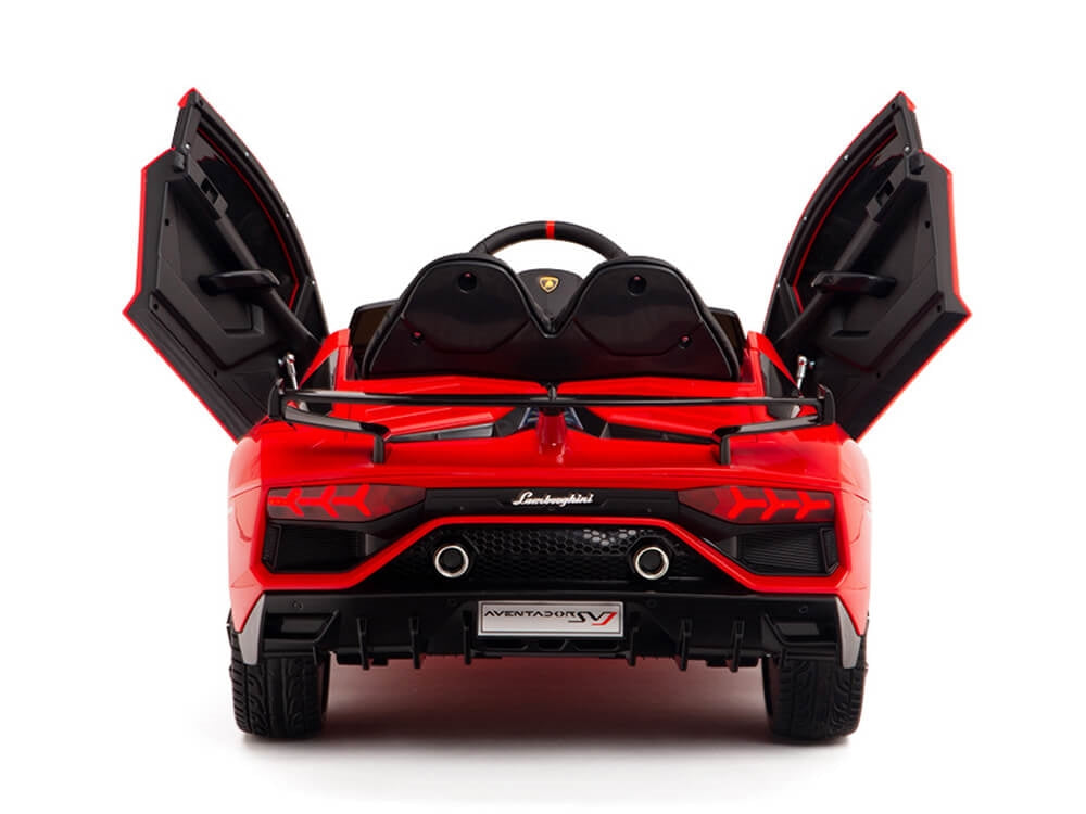 12V Lamborghini Aventador SVJ Kids Ride On Sports Car with Remote - Red