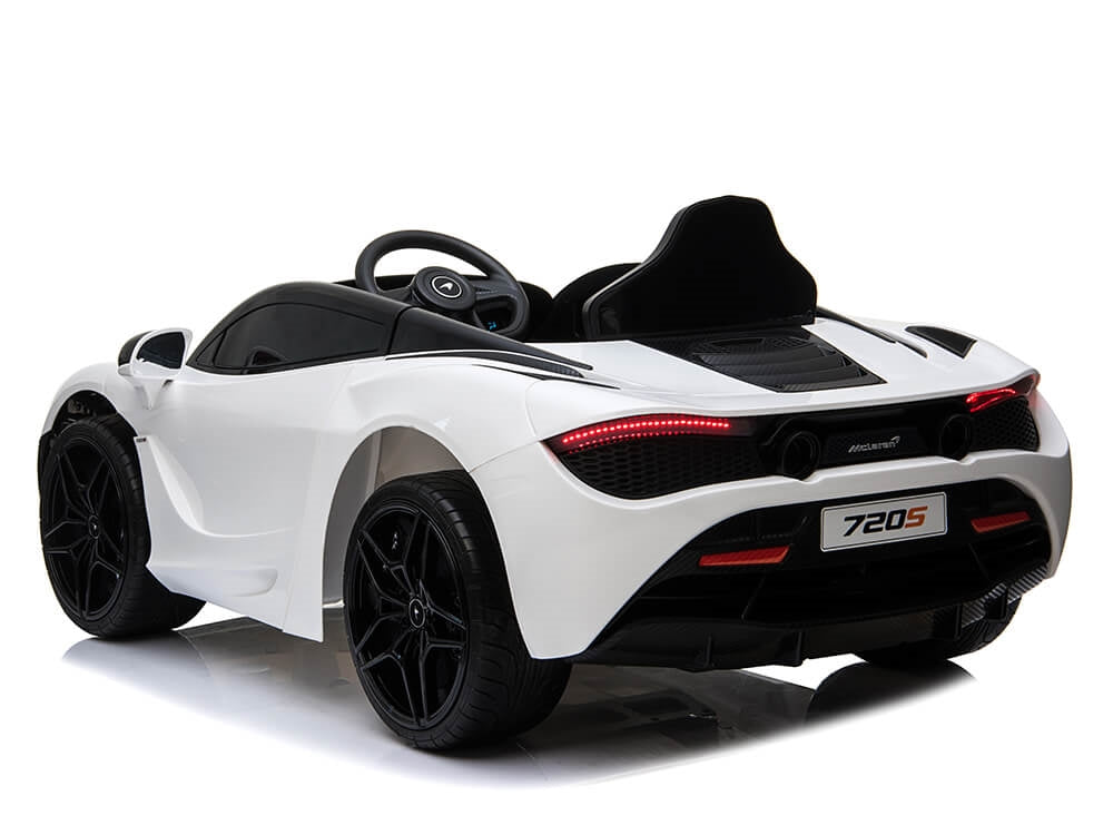 McLaren 720S 12V Kids Electric Ride On Car w/ Remote Control - Painted White