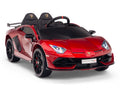 12V Lamborghini Aventador SVJ Kids Ride On Sports Car with Remote - Painted Burgundy