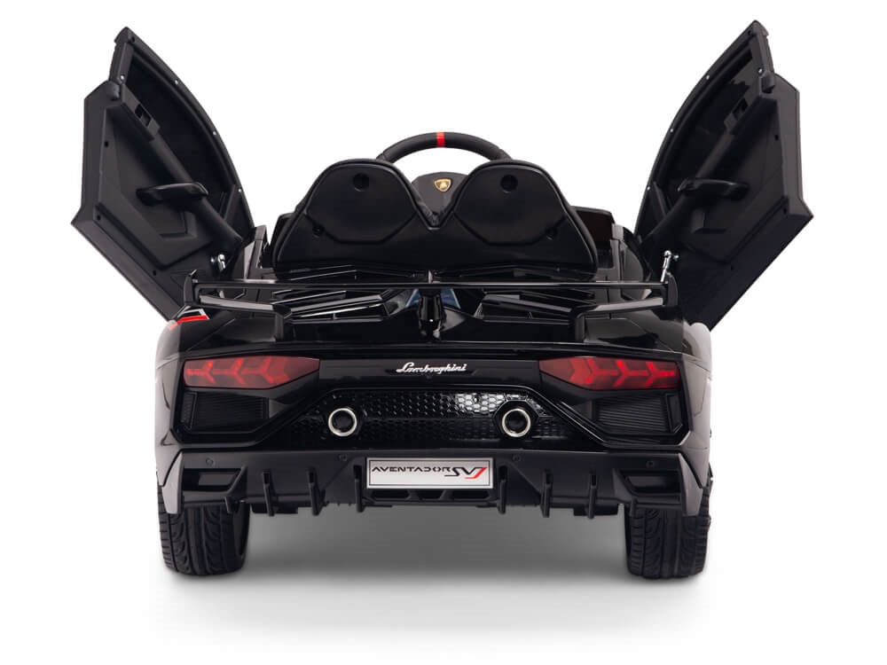 12V Lamborghini Aventador SVJ Kids Ride On Sports Car with Remote - Painted Black