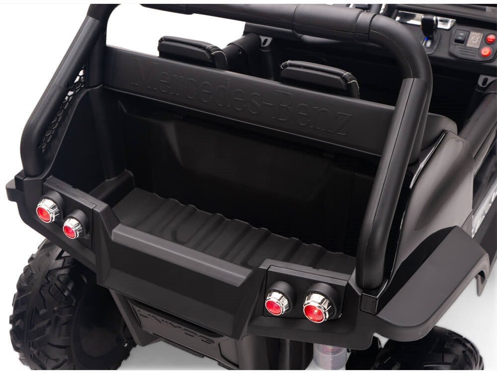 24V Mercedes Benz UNIMOG Kids Ride On UTV with Remote - Black