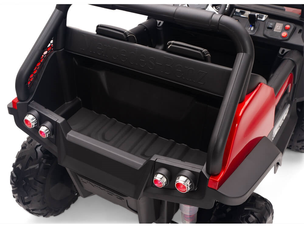 24V Mercedes Benz UNIMOG Kids Ride On UTV with Remote - Red
