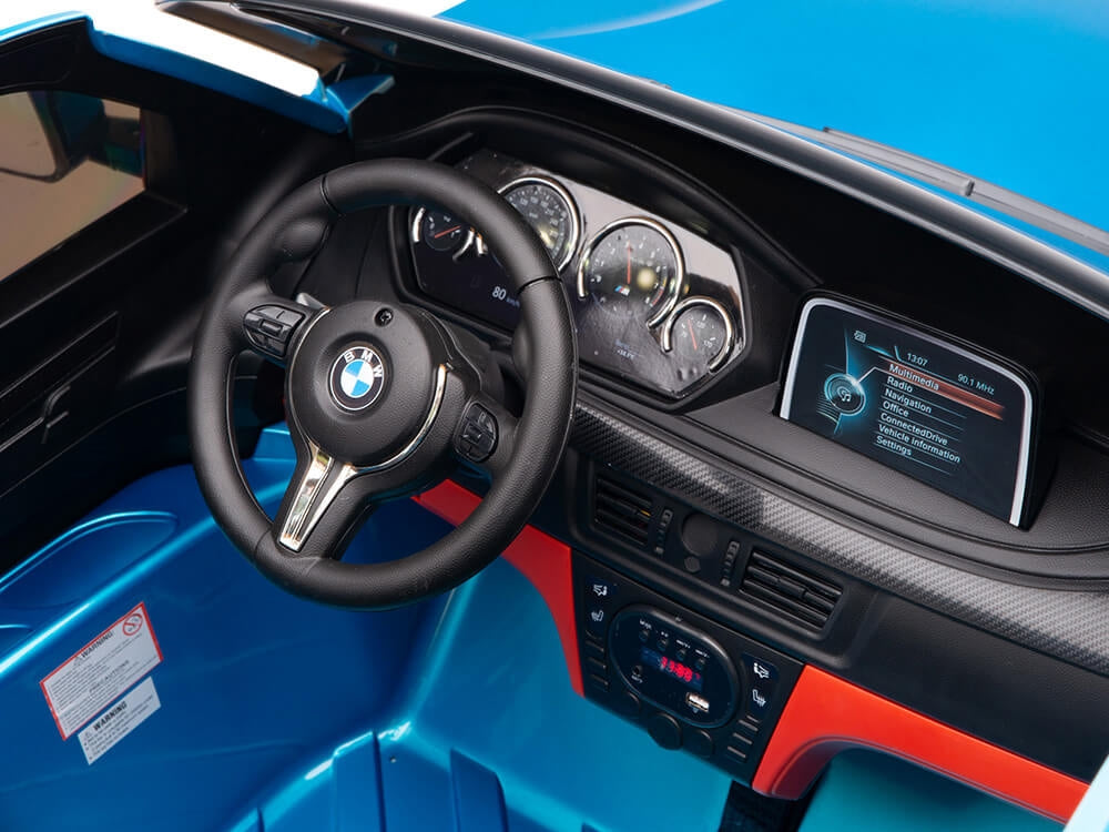 Two Seat BMW X6M Kids 12V Ride On Car with Remote - Blue