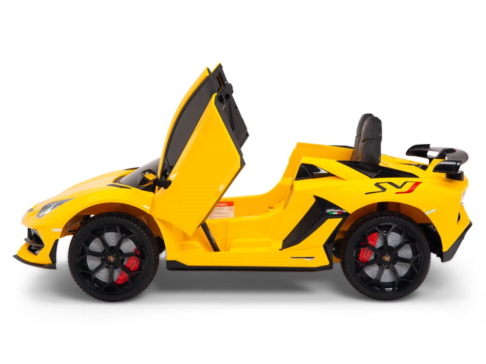 12V Lamborghini Aventador SVJ Kids Ride On Sports Car with Remote - Yellow