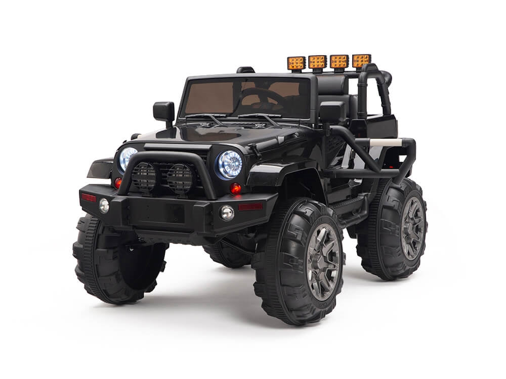 Kids 12V Battery Powered Ride On Truck with Big Wheels RC / Remote Control - Black