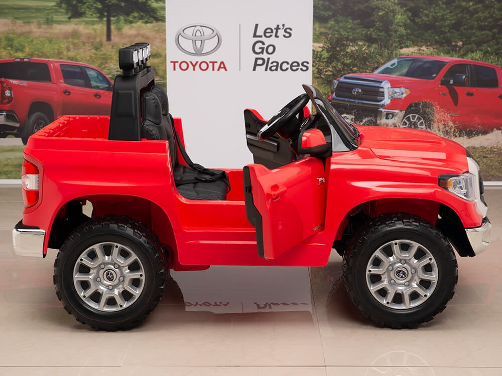 12V Kids Battery Powered Remote Control SPECIAL EDITION Toyota Tundra Ride On Truck - Red