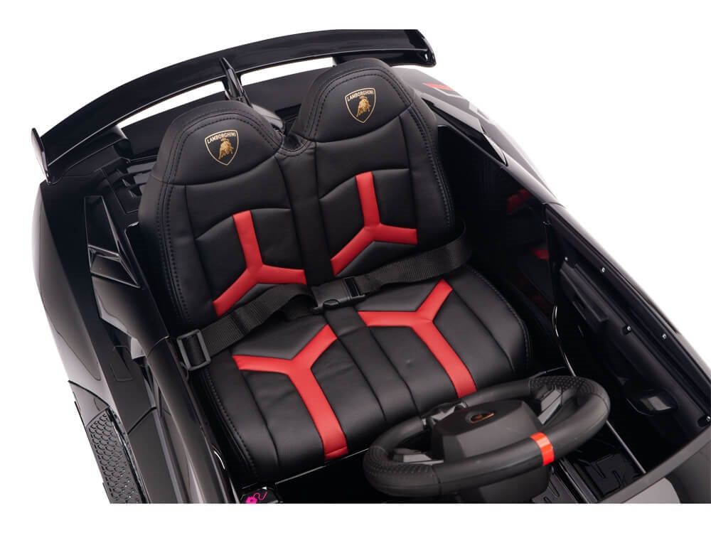 12V Lamborghini Aventador SVJ Kids Ride On Sports Car with Remote - Painted Black