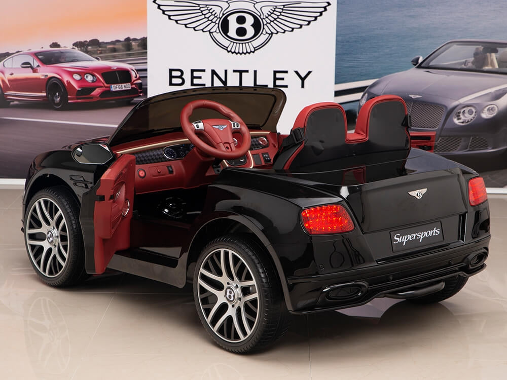 12V Bentley Continental Supersports Kids Battery Operated Ride On Car with Remote - Black