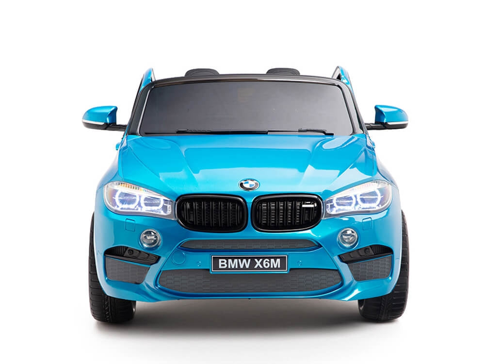 Two Seat BMW X6M Kids 12V Ride On Car with Remote - Blue