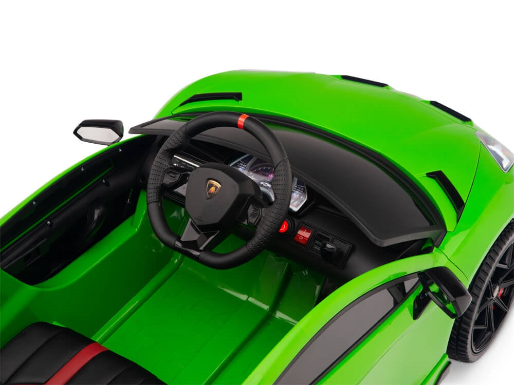 12V Lamborghini Aventador SVJ Kids Ride On Sports Car with Remote - Green