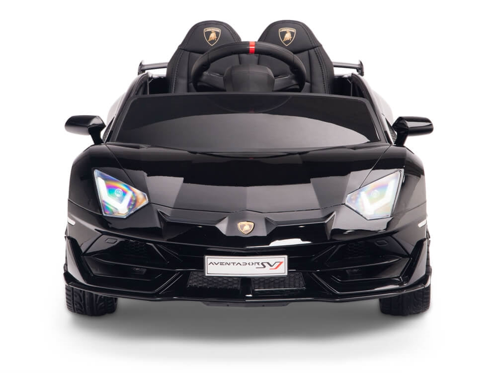 12V Lamborghini Aventador SVJ Kids Ride On Sports Car with Remote - Painted Black