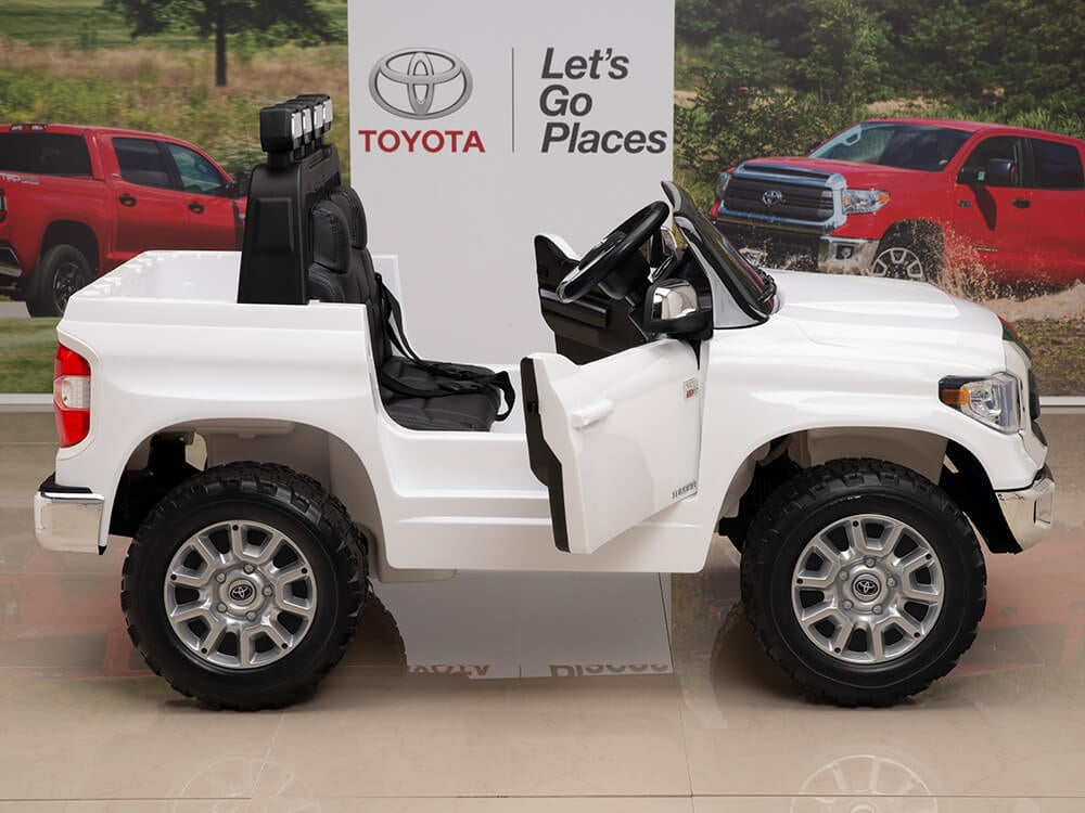 12V Kids Battery Powered Remote Control SPECIAL EDITION Toyota Tundra Ride On Truck - White