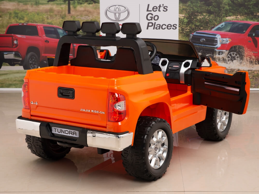 12V Kids Battery Powered Remote Control SPECIAL EDITION Toyota Tundra Ride On Truck - Orange